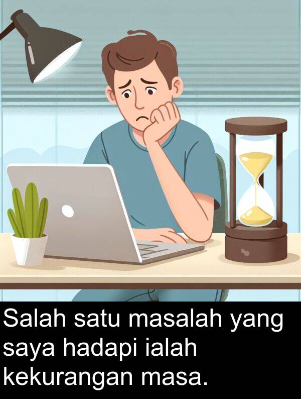 ialah: Salah satu masalah yang saya hadapi ialah kekurangan masa.