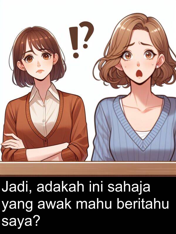 adakah: Jadi, adakah ini sahaja yang awak mahu beritahu saya?