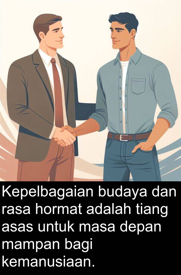 tiang: Kepelbagaian budaya dan rasa hormat adalah tiang asas untuk masa depan mampan bagi kemanusiaan.