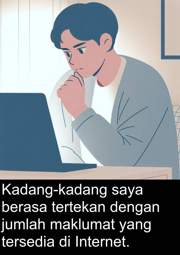 tersedia: Kadang-kadang saya berasa tertekan dengan jumlah maklumat yang tersedia di Internet.