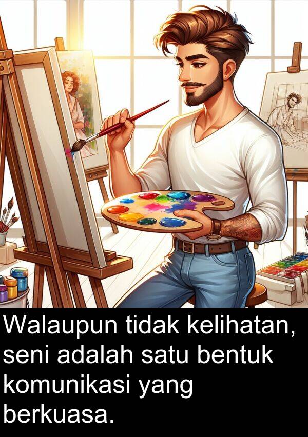 kelihatan: Walaupun tidak kelihatan, seni adalah satu bentuk komunikasi yang berkuasa.