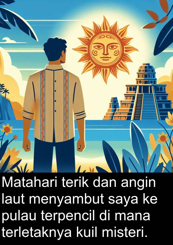 terletaknya: Matahari terik dan angin laut menyambut saya ke pulau terpencil di mana terletaknya kuil misteri.