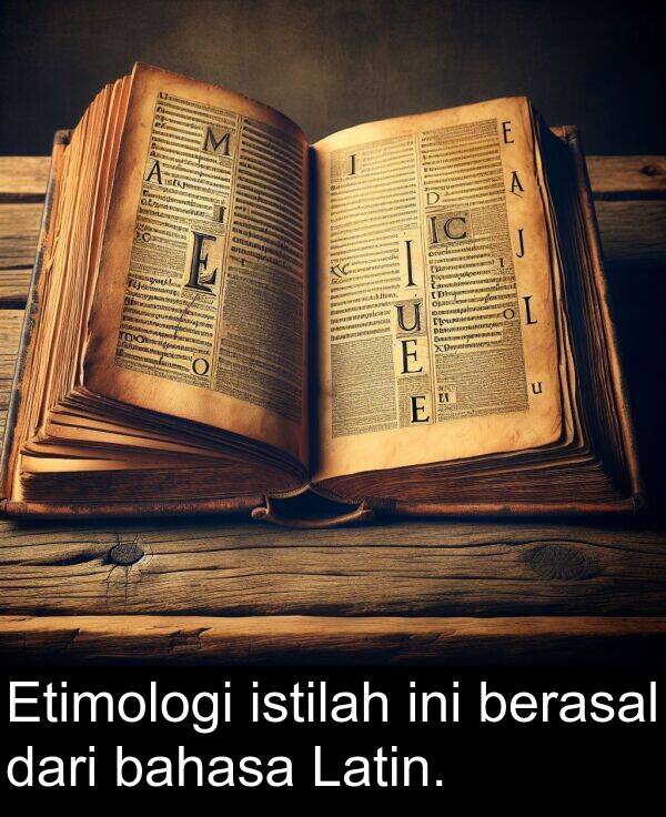 bahasa: Etimologi istilah ini berasal dari bahasa Latin.