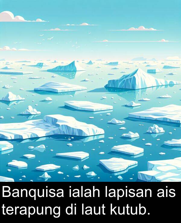 laut: Banquisa ialah lapisan ais terapung di laut kutub.