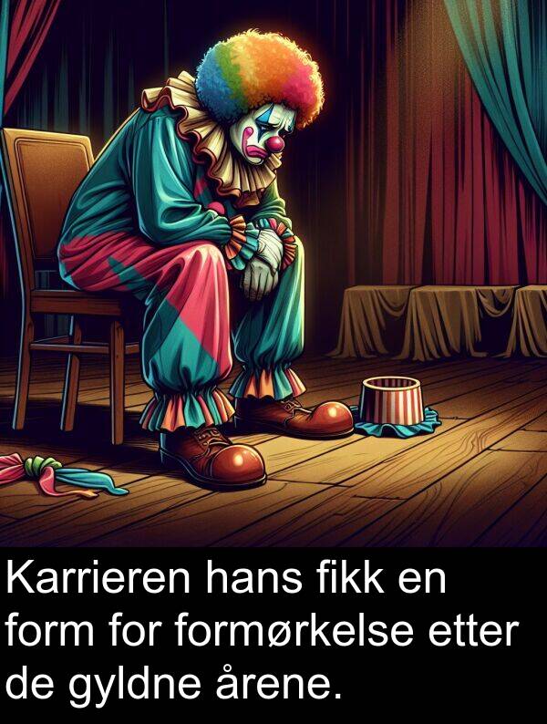 form: Karrieren hans fikk en form for formørkelse etter de gyldne årene.