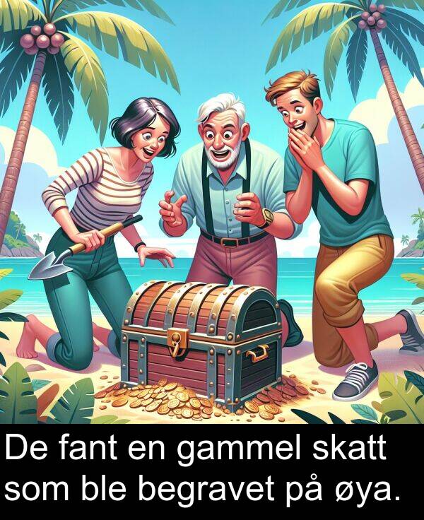 gammel: De fant en gammel skatt som ble begravet på øya.