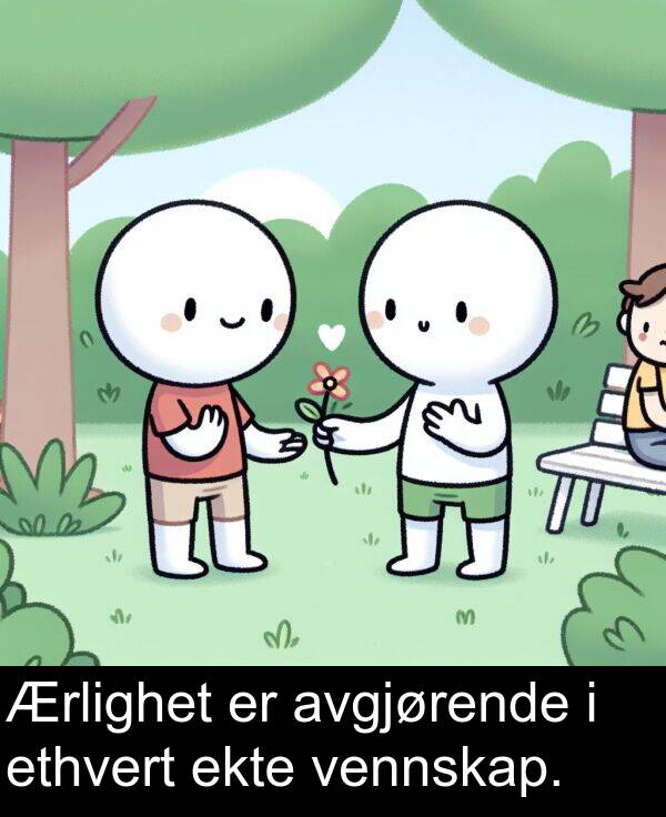 vennskap: Ærlighet er avgjørende i ethvert ekte vennskap.