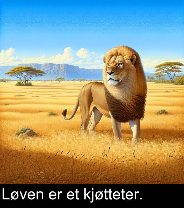 kjøtteter: Løven er et kjøtteter.