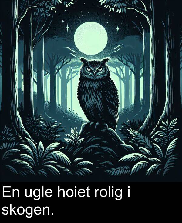 skogen: En ugle hoiet rolig i skogen.