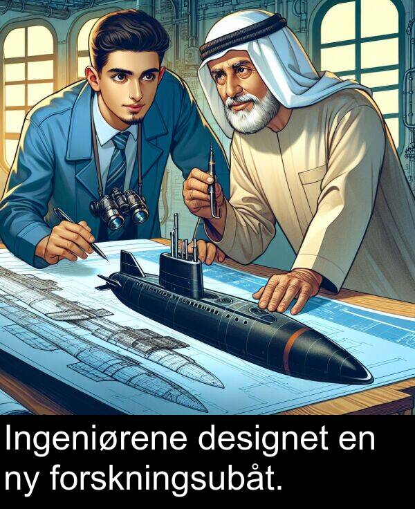 designet: Ingeniørene designet en ny forskningsubåt.
