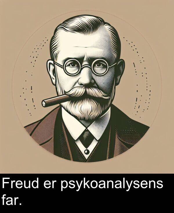 far: Freud er psykoanalysens far.