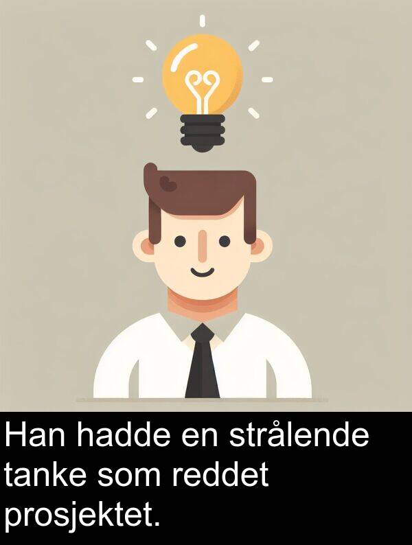 prosjektet: Han hadde en strålende tanke som reddet prosjektet.