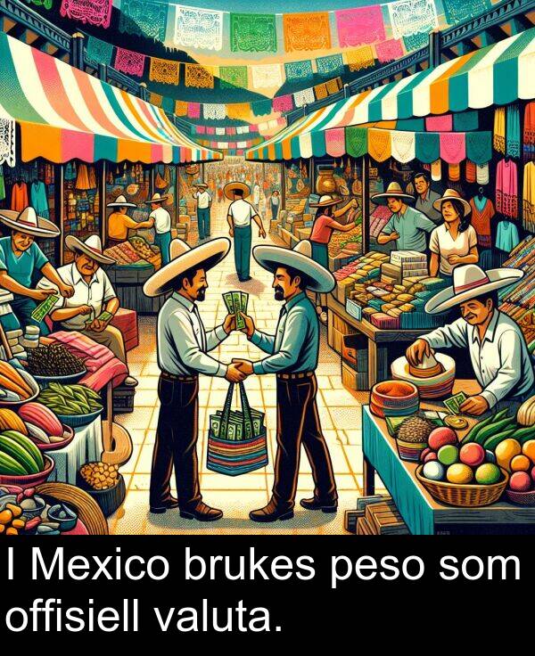 offisiell: I Mexico brukes peso som offisiell valuta.