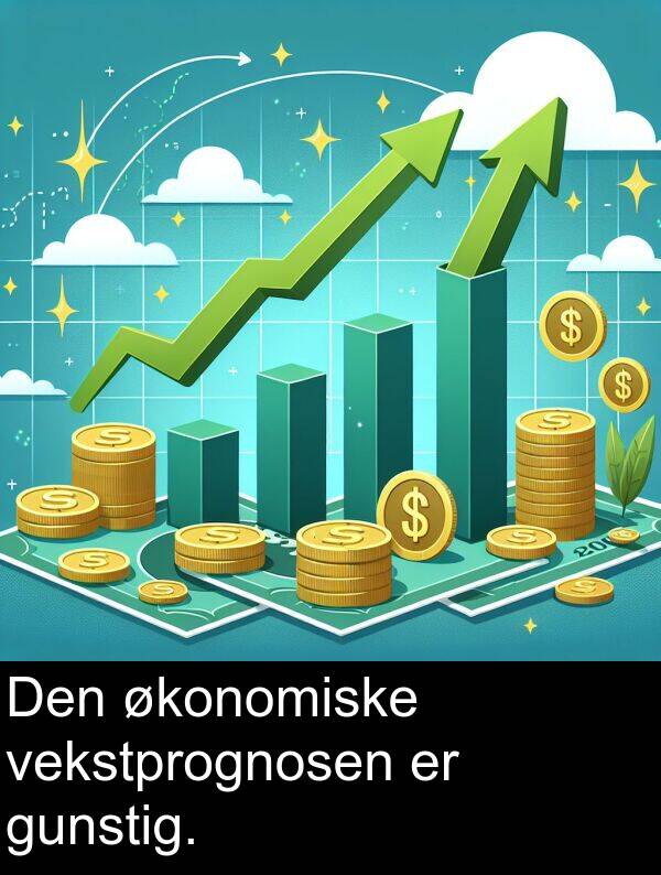 vekstprognosen: Den økonomiske vekstprognosen er gunstig.