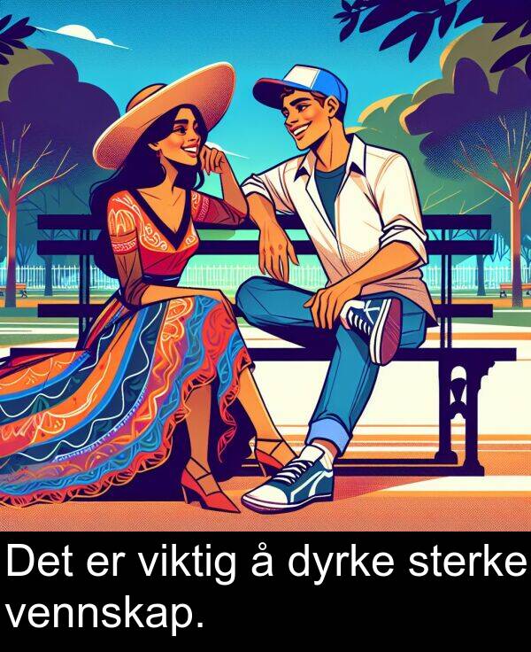 dyrke: Det er viktig å dyrke sterke vennskap.
