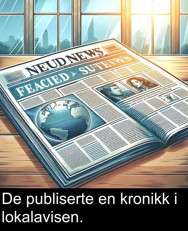 lokalavisen: De publiserte en kronikk i lokalavisen.