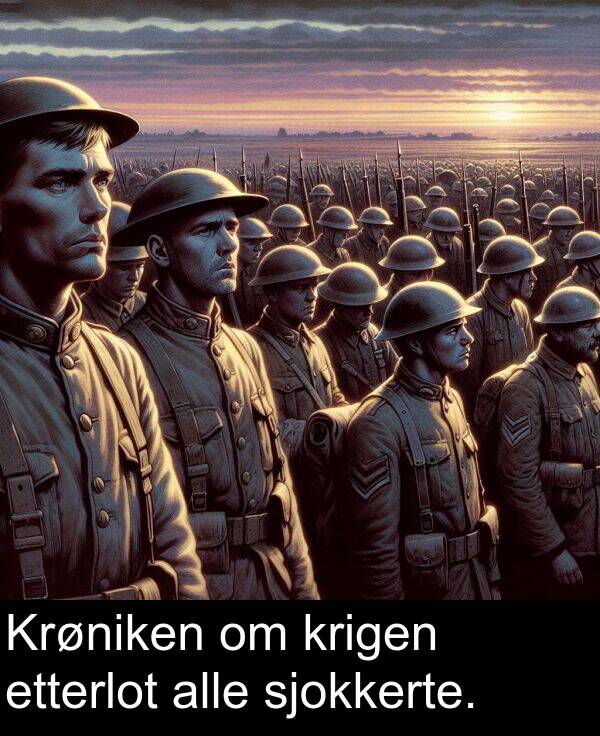 etterlot: Krøniken om krigen etterlot alle sjokkerte.