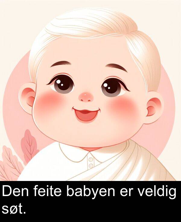 veldig: Den feite babyen er veldig søt.