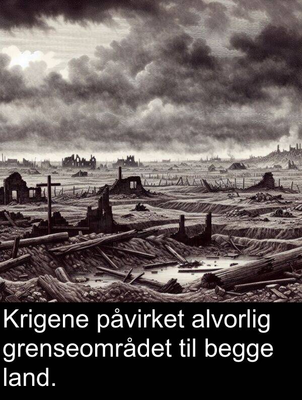 begge: Krigene påvirket alvorlig grenseområdet til begge land.