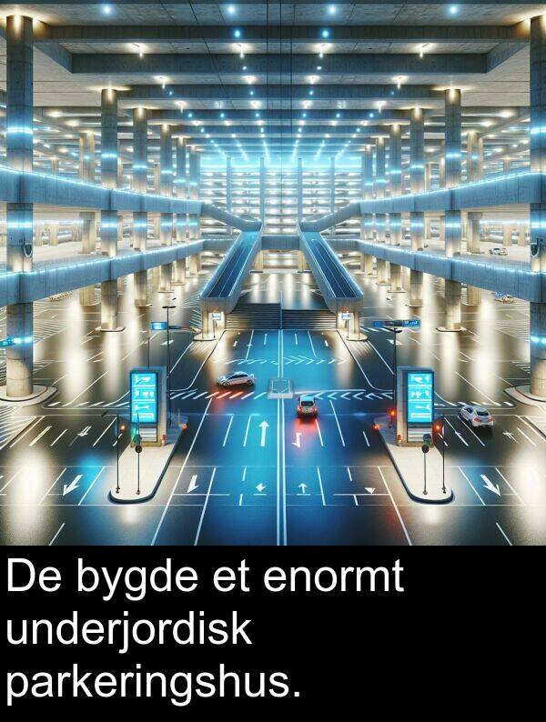underjordisk: De bygde et enormt underjordisk parkeringshus.