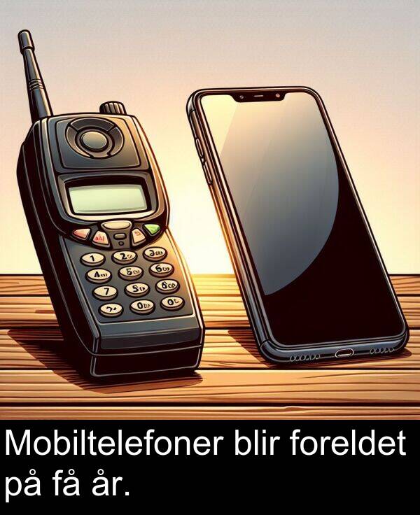 blir: Mobiltelefoner blir foreldet på få år.