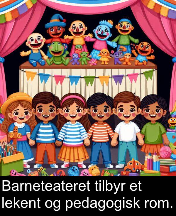 rom: Barneteateret tilbyr et lekent og pedagogisk rom.