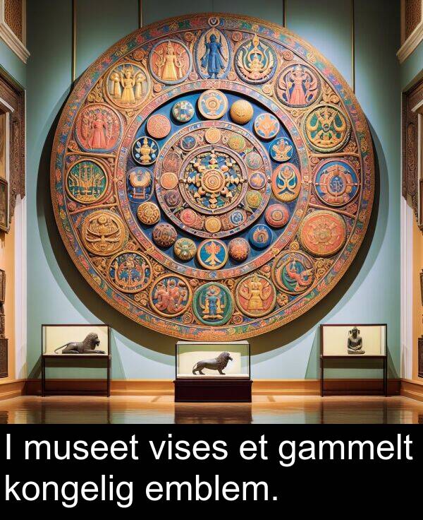 gammelt: I museet vises et gammelt kongelig emblem.