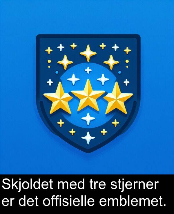 offisielle: Skjoldet med tre stjerner er det offisielle emblemet.