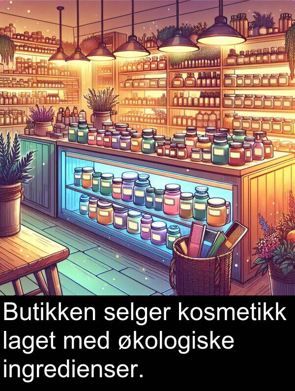 økologiske: Butikken selger kosmetikk laget med økologiske ingredienser.
