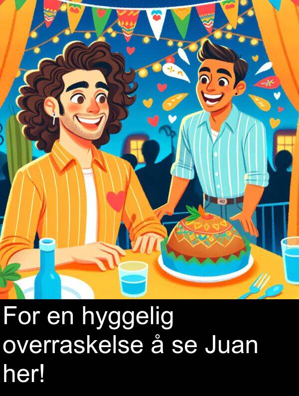 overraskelse: For en hyggelig overraskelse å se Juan her!