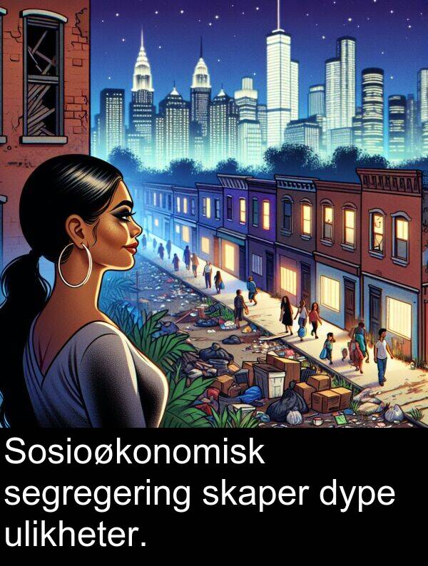segregering: Sosioøkonomisk segregering skaper dype ulikheter.