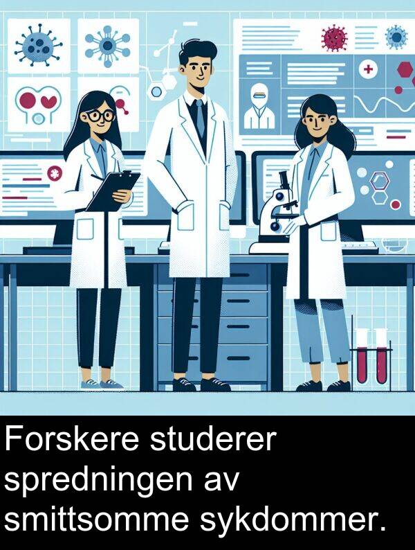 studerer: Forskere studerer spredningen av smittsomme sykdommer.