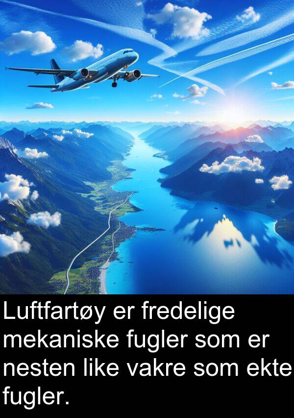 vakre: Luftfartøy er fredelige mekaniske fugler som er nesten like vakre som ekte fugler.