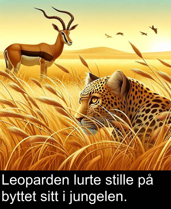 stille: Leoparden lurte stille på byttet sitt i jungelen.