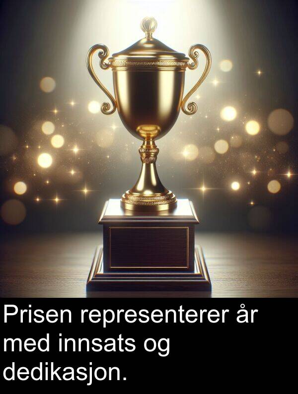 dedikasjon: Prisen representerer år med innsats og dedikasjon.