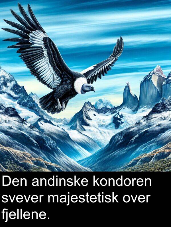 fjellene: Den andinske kondoren svever majestetisk over fjellene.