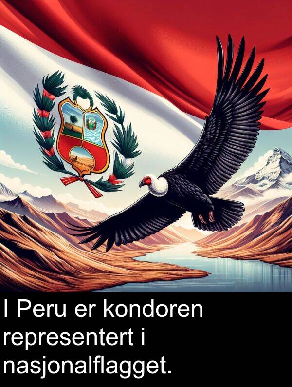 representert: I Peru er kondoren representert i nasjonalflagget.