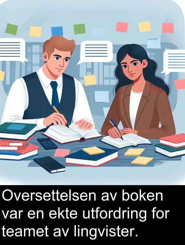 utfordring: Oversettelsen av boken var en ekte utfordring for teamet av lingvister.