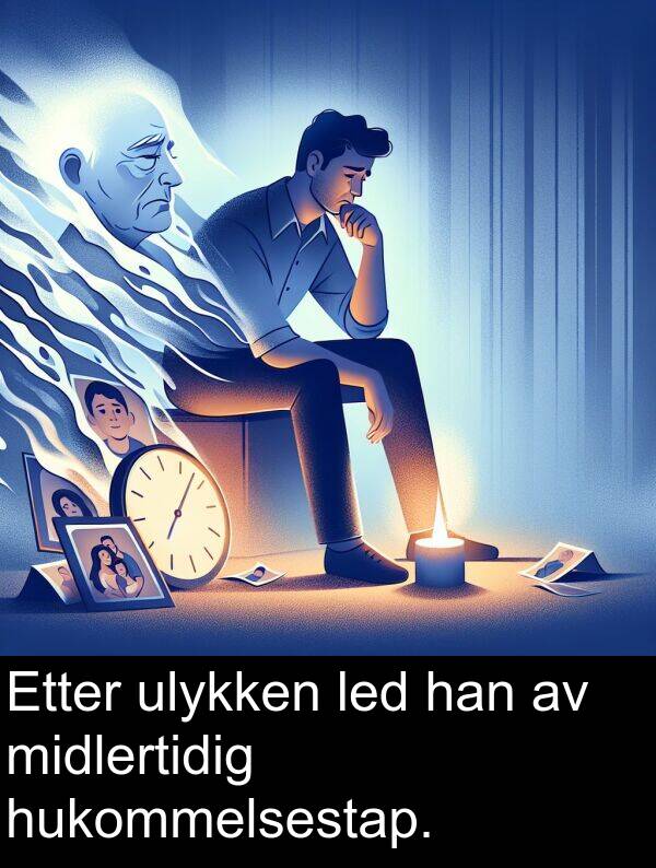 ulykken: Etter ulykken led han av midlertidig hukommelsestap.