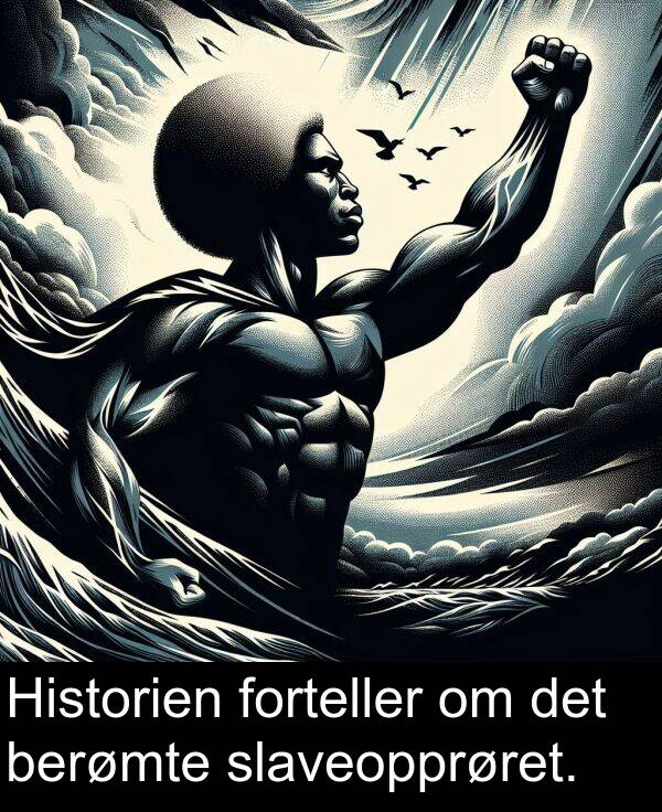 berømte: Historien forteller om det berømte slaveopprøret.