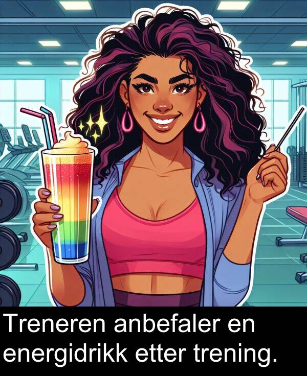 energidrikk: Treneren anbefaler en energidrikk etter trening.