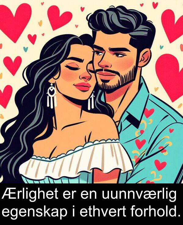 forhold: Ærlighet er en uunnværlig egenskap i ethvert forhold.