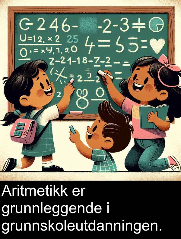 grunnleggende: Aritmetikk er grunnleggende i grunnskoleutdanningen.