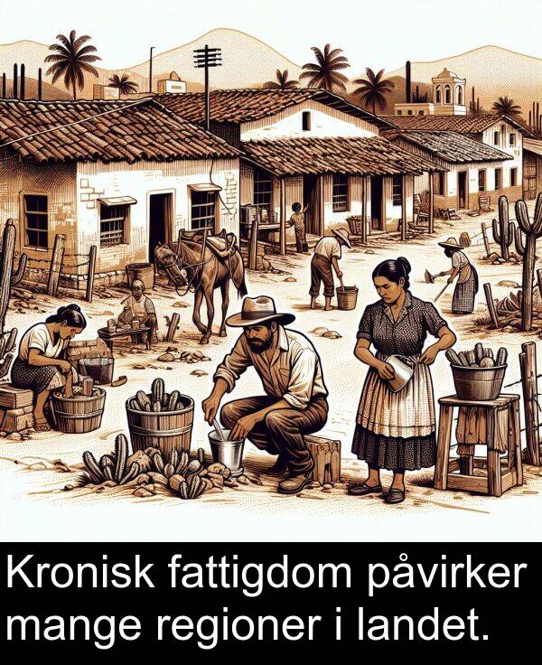 mange: Kronisk fattigdom påvirker mange regioner i landet.