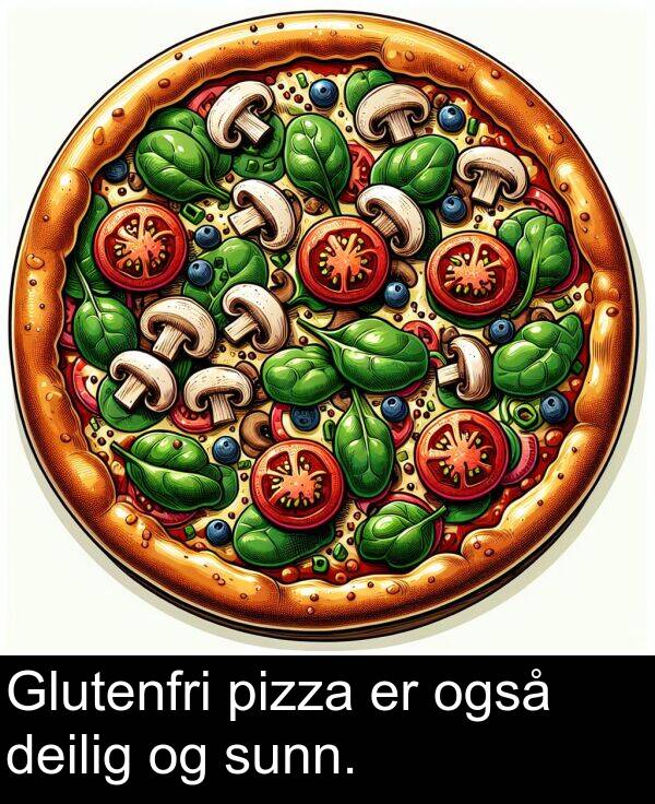 også: Glutenfri pizza er også deilig og sunn.