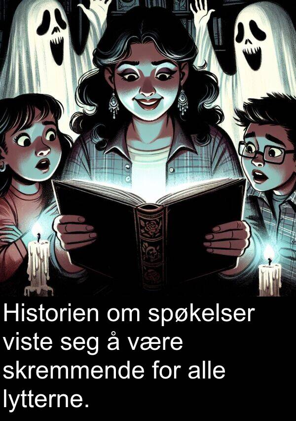 spøkelser: Historien om spøkelser viste seg å være skremmende for alle lytterne.