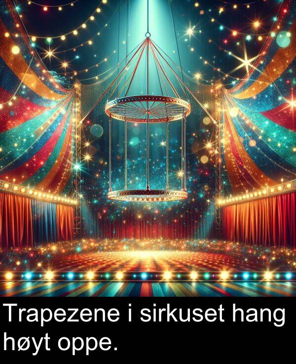 oppe: Trapezene i sirkuset hang høyt oppe.