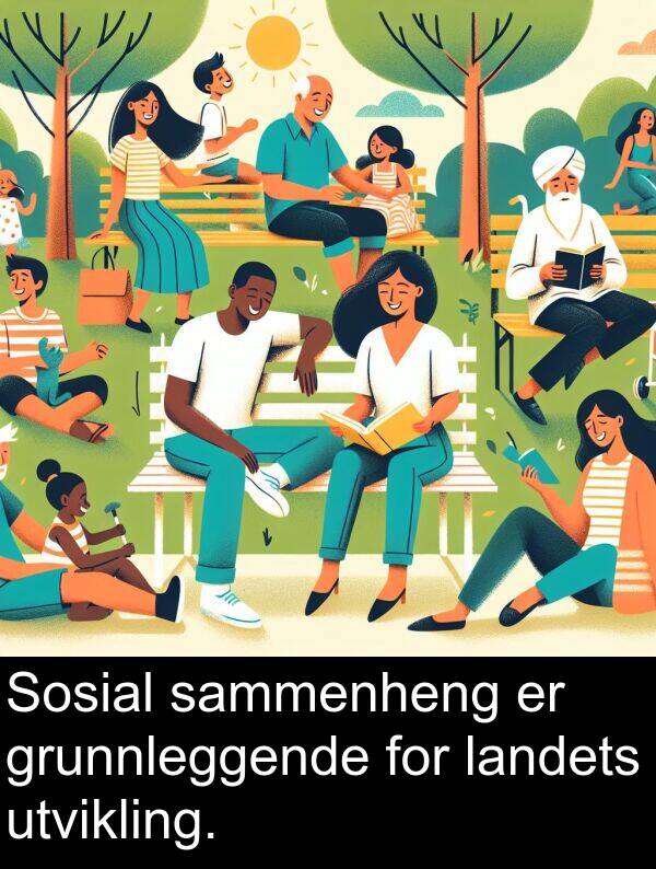 grunnleggende: Sosial sammenheng er grunnleggende for landets utvikling.