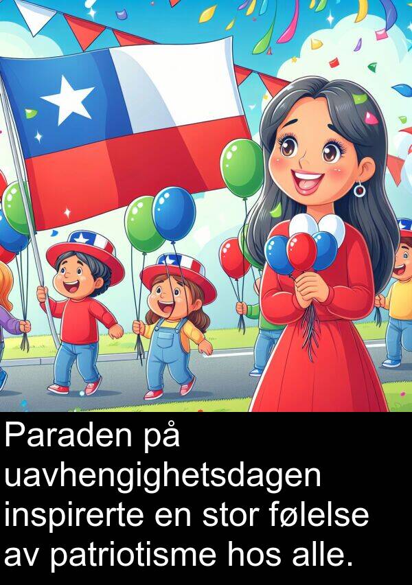 uavhengighetsdagen: Paraden på uavhengighetsdagen inspirerte en stor følelse av patriotisme hos alle.