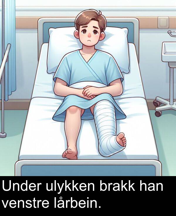 lårbein: Under ulykken brakk han venstre lårbein.